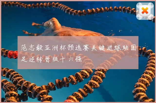 范志毅亚洲杯预选赛关键进球助国足逆转晋级十六强