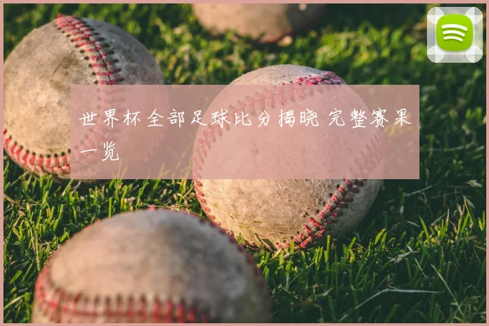 世界杯全部足球比分揭晓 完整赛果一览